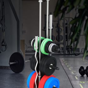 Rack para discos y barras.